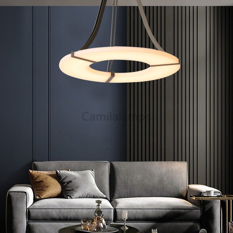 Huan Alabaster Chandelier - Camilalamps - Huan - 864 - 33.5" - 1