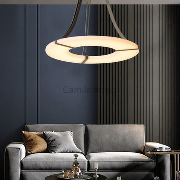 Huan Alabaster Chandelier - Camilalamps - Huan - 864 - 33.5" - 1