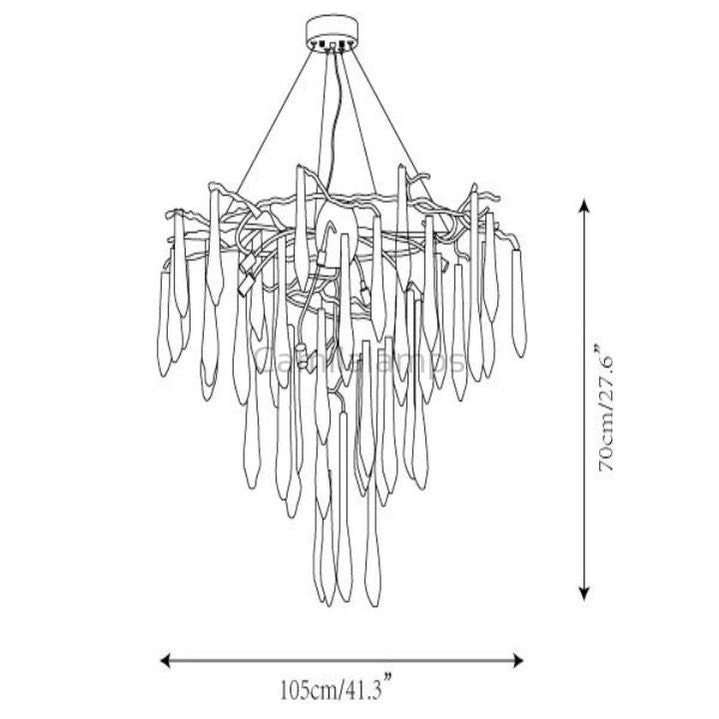 Icicle Crystal Luxury Chandelier - Camilalamps - Ca-1BU2024-1C1849