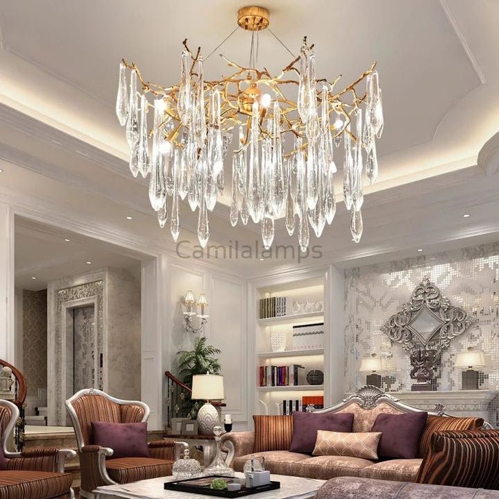 Icicle Crystal Luxury Chandelier - Camilalamps - Ca-1BU2024-1C1849