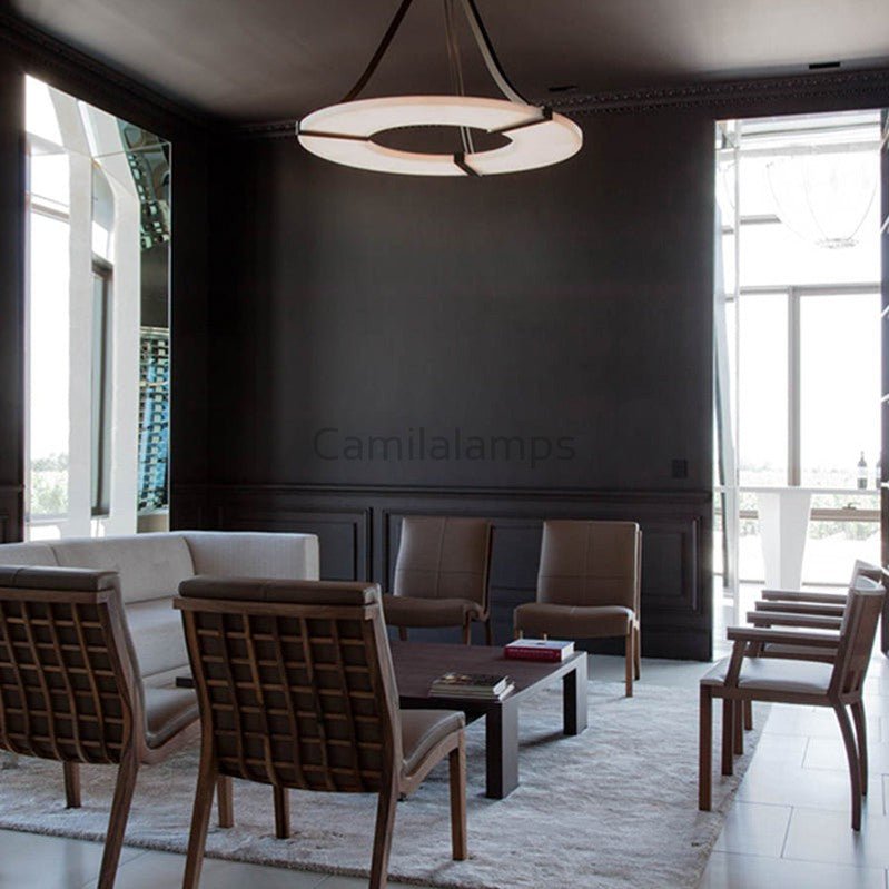 Idris Alabaster Plate Modern Chandelier - Camilalamps - CAM - ID - 04