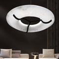 Idris Round Alabaster Chandelier For Living Room - Camilalamps - CAM - ID - 01
