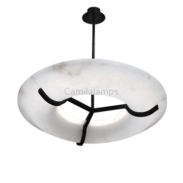 Idris Round Alabaster Chandelier For Living Room - Camilalamps - CAM - ID - 01