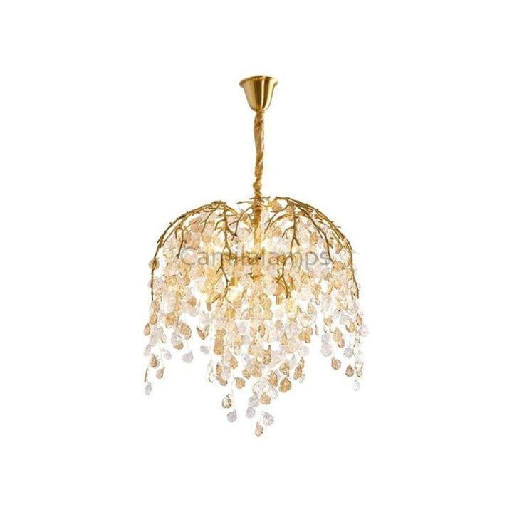 Idyllic Glass Leaves Chandelier - Camilalamps - Ca-1BU2024-1C1850