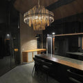 Emila Burnished Brass Chandelier 24''32''42'' - Camilalamps - CA10071