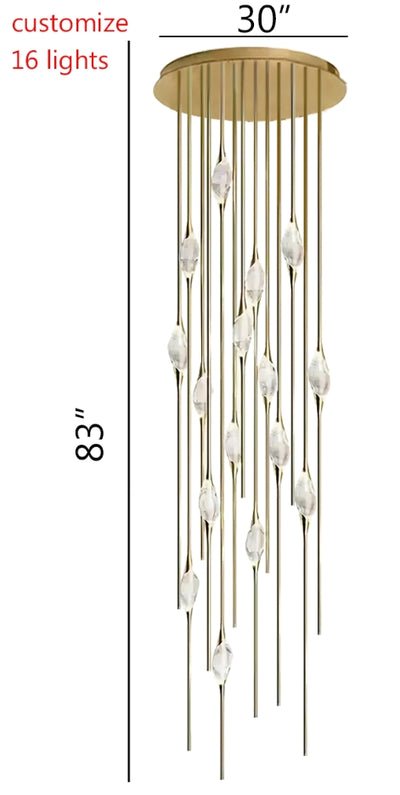 Pezzo Crystal Chandelier 21" H - Camilalamps - CA - CH2562505