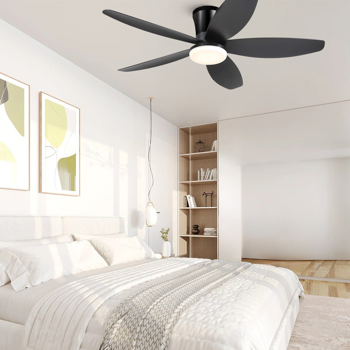 Indoor/Outdoor Recessed Black Ceiling Fan Light - Camilalamps - CA - 42IN - 42CB