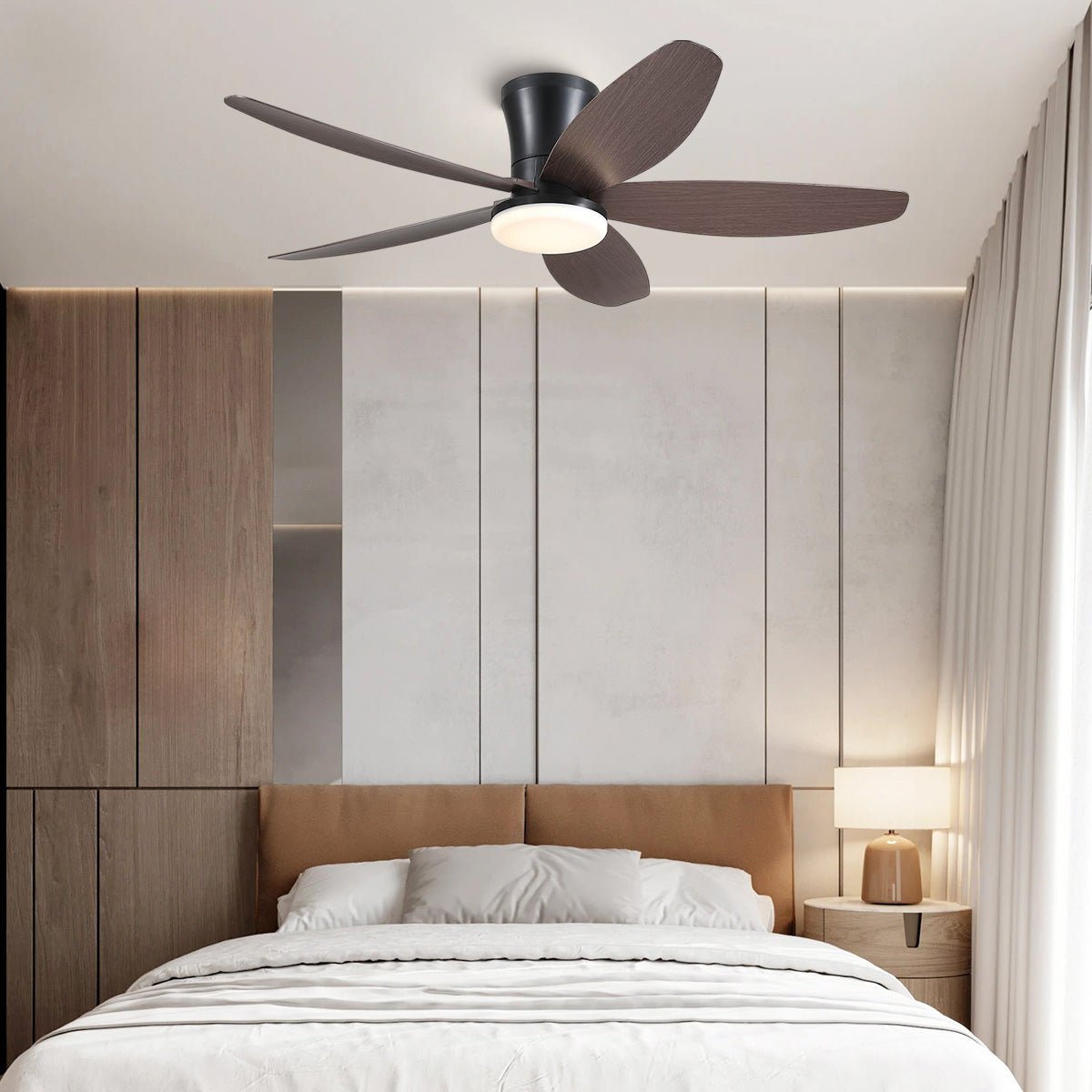 Indoor/Outdoor Recessed Black Ceiling Fan Light - Camilalamps - CA - 42IN - 42CZ