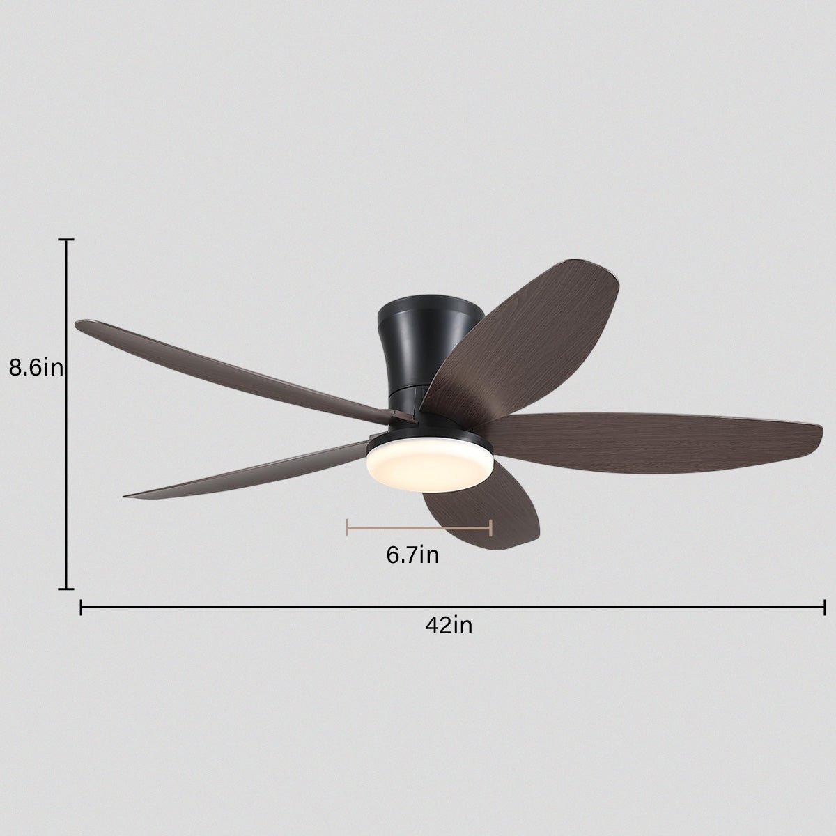 Indoor/Outdoor Recessed Black Ceiling Fan Light - Camilalamps - CA - 42IN - 42CZ