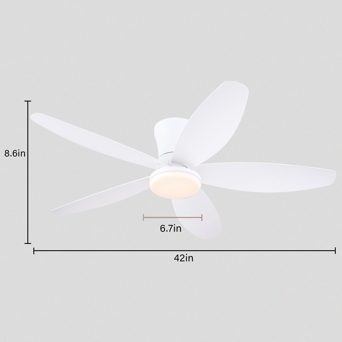 Indoor/Outdoor Recessed Black Ceiling Fan Light - Camilalamps - CA - 42IN - 42CW