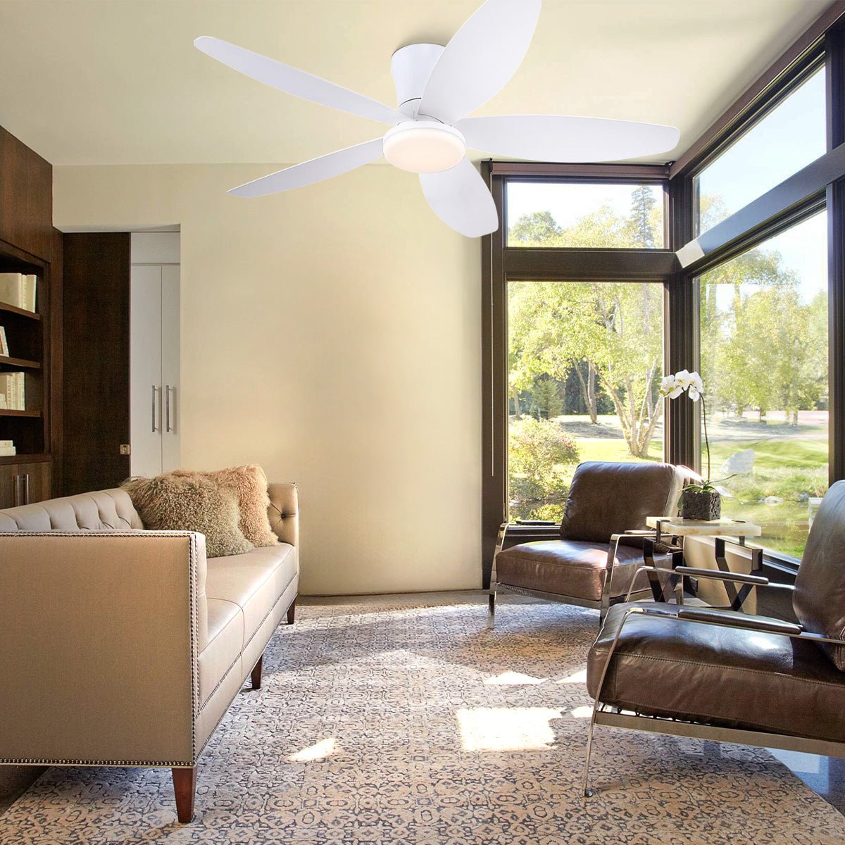 Indoor/Outdoor Recessed Black Ceiling Fan Light - Camilalamps - CA - 42IN - 42CW