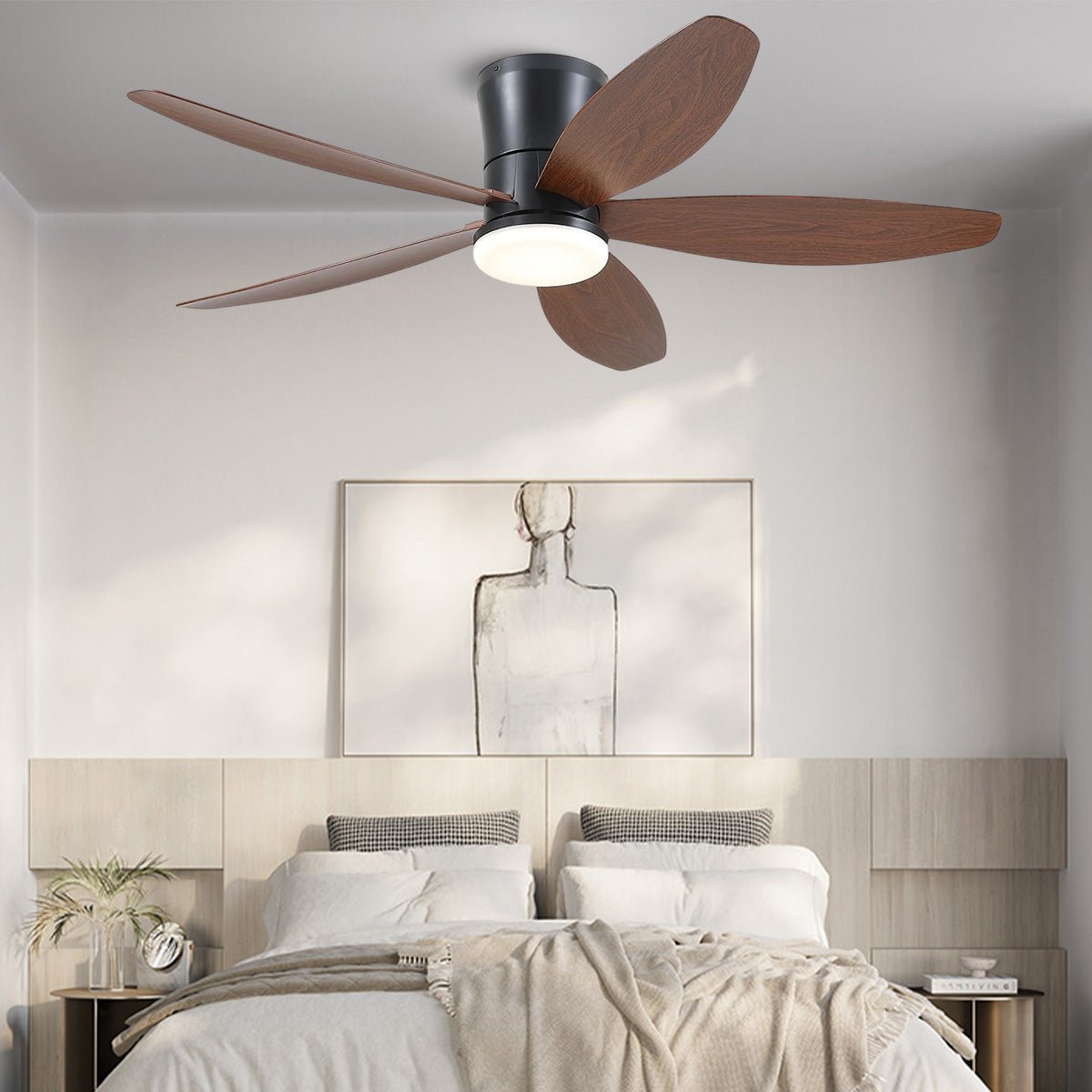 Indoor/Outdoor Recessed Black Ceiling Fan Light - Camilalamps - CA - 48IN - 48CZ