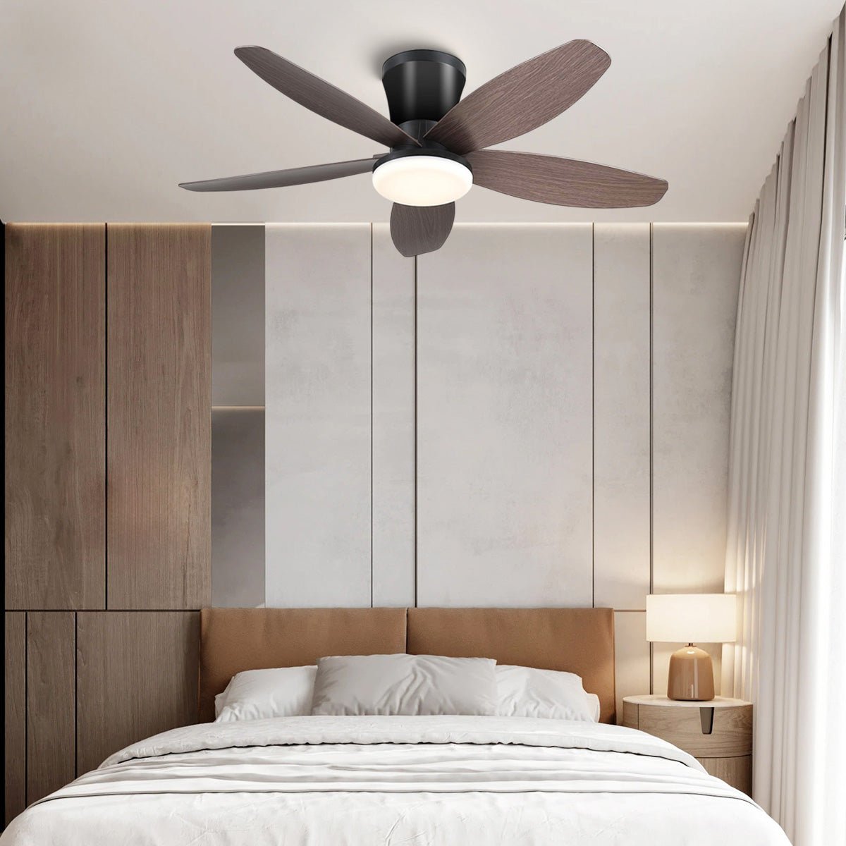 Indoor/Outdoor Recessed Black Ceiling Fan Light - Camilalamps - CA - 36IN - 36CZ