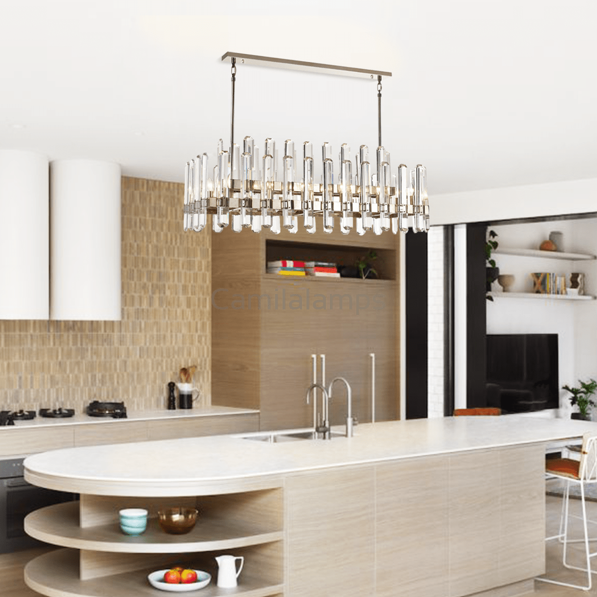 Isolde Crystal Linear Chandelier - Camilalamps - CA - LI2024 - C5855