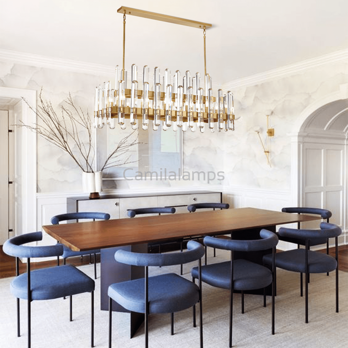 Isolde Crystal Linear Chandelier - Camilalamps - CA - LI2024 - C5855