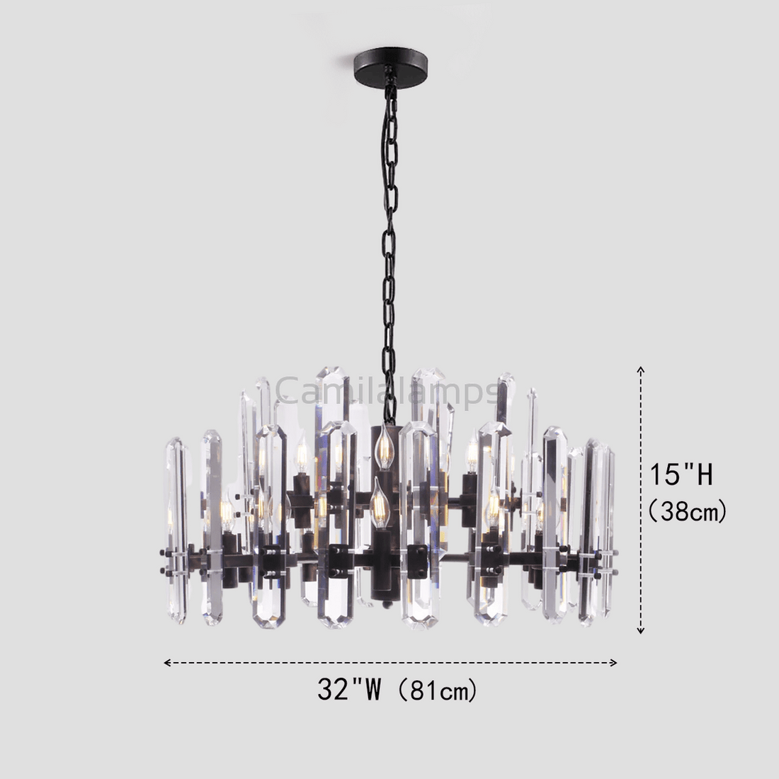 Isolde Crystal Round Chandelier - Camilalamps - CA - LI2024 - C5856