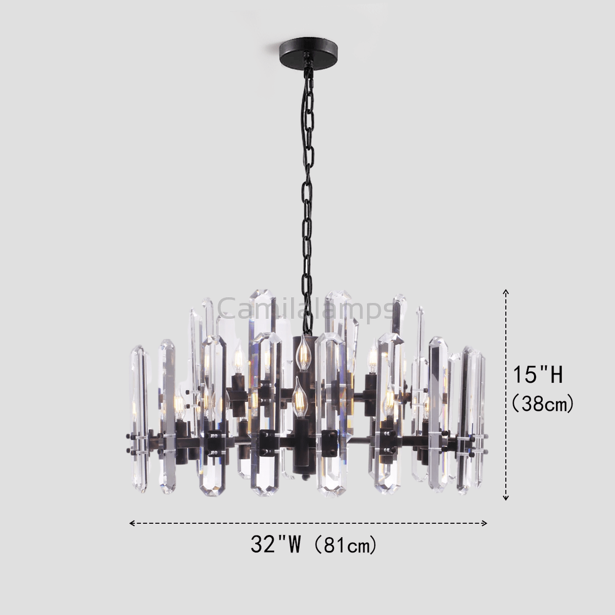 Isolde Crystal Round Chandelier - Camilalamps - CA - LI2024 - C5856