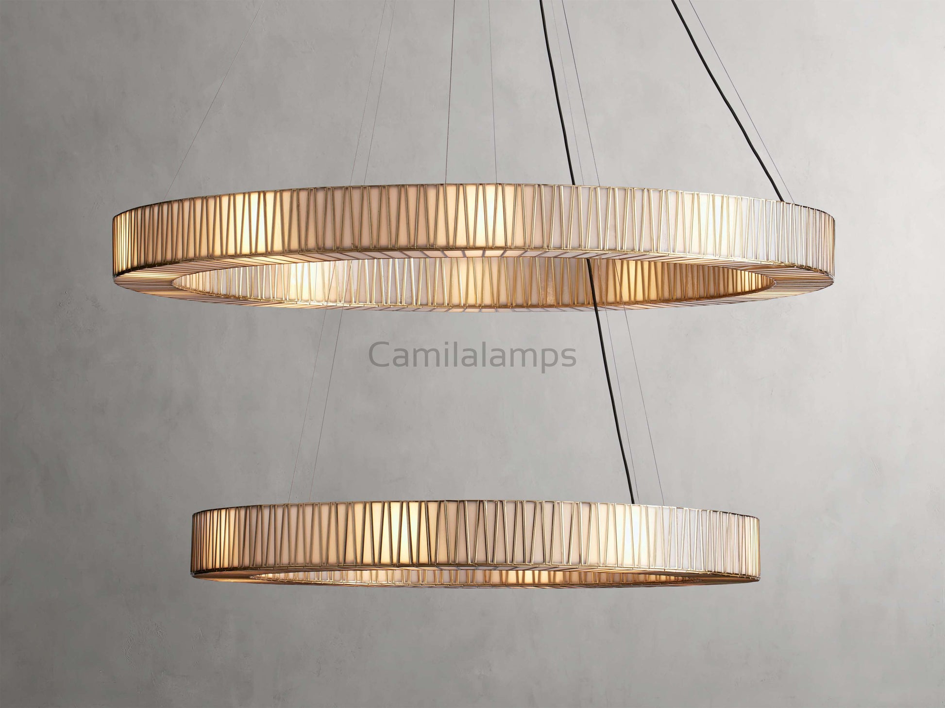 Junet 2 - Tier Round Chandelier 47.25"W 60"W - Camilalamps - jun47 - 1