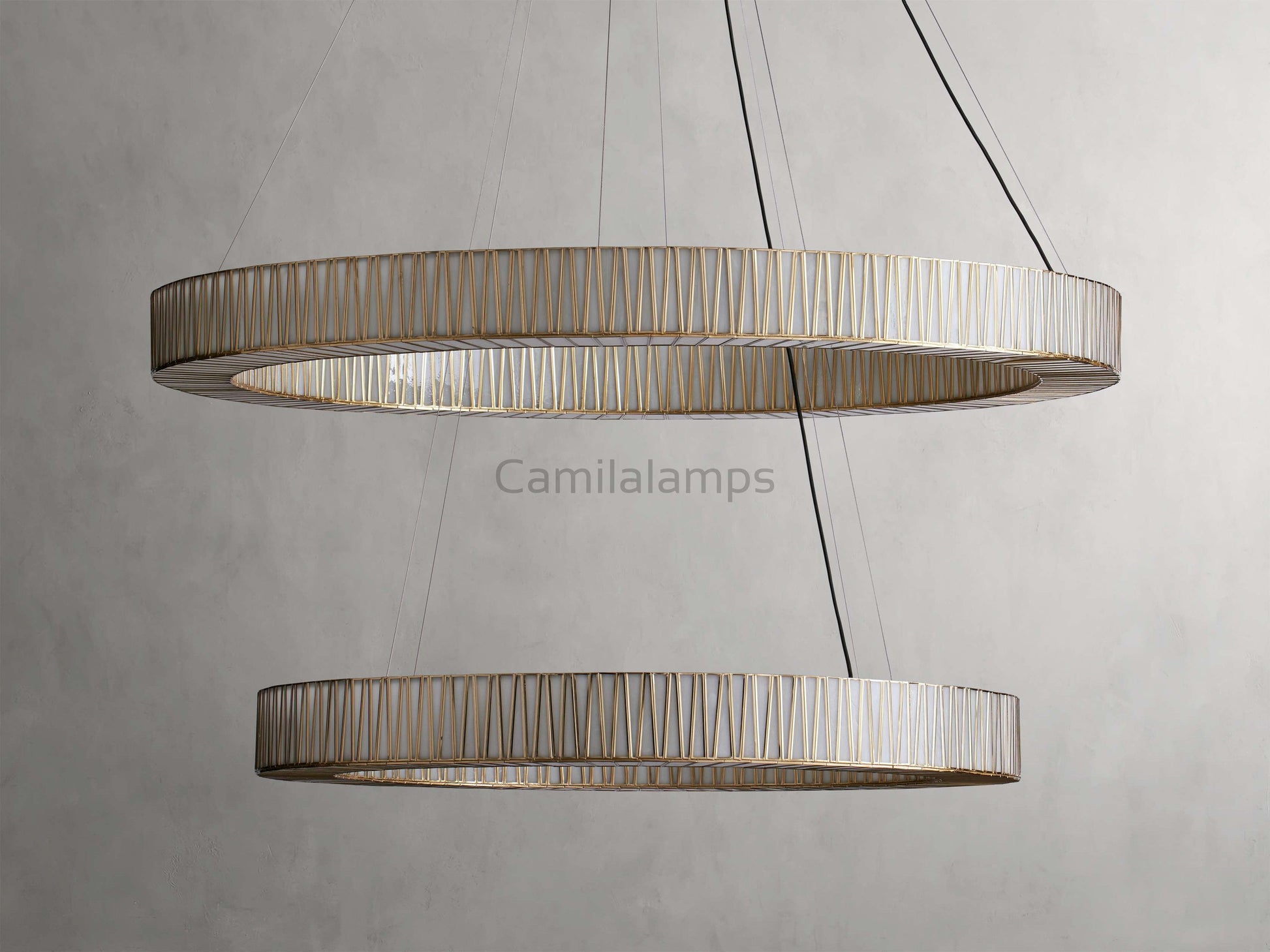 Junet 2 - Tier Round Chandelier 47.25"W 60"W - Camilalamps - jun47-12