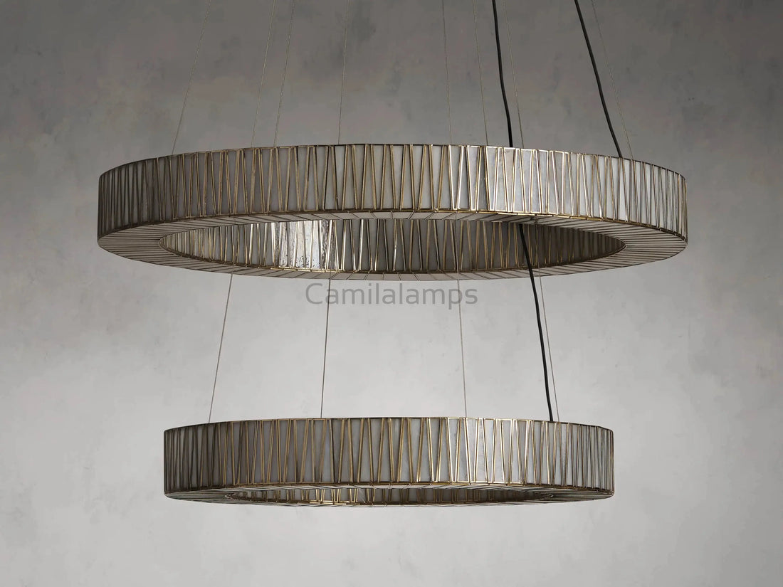 Junet 2 - Tier Round Chandelier 47.25"W 60"W - Camilalamps - jun47-11