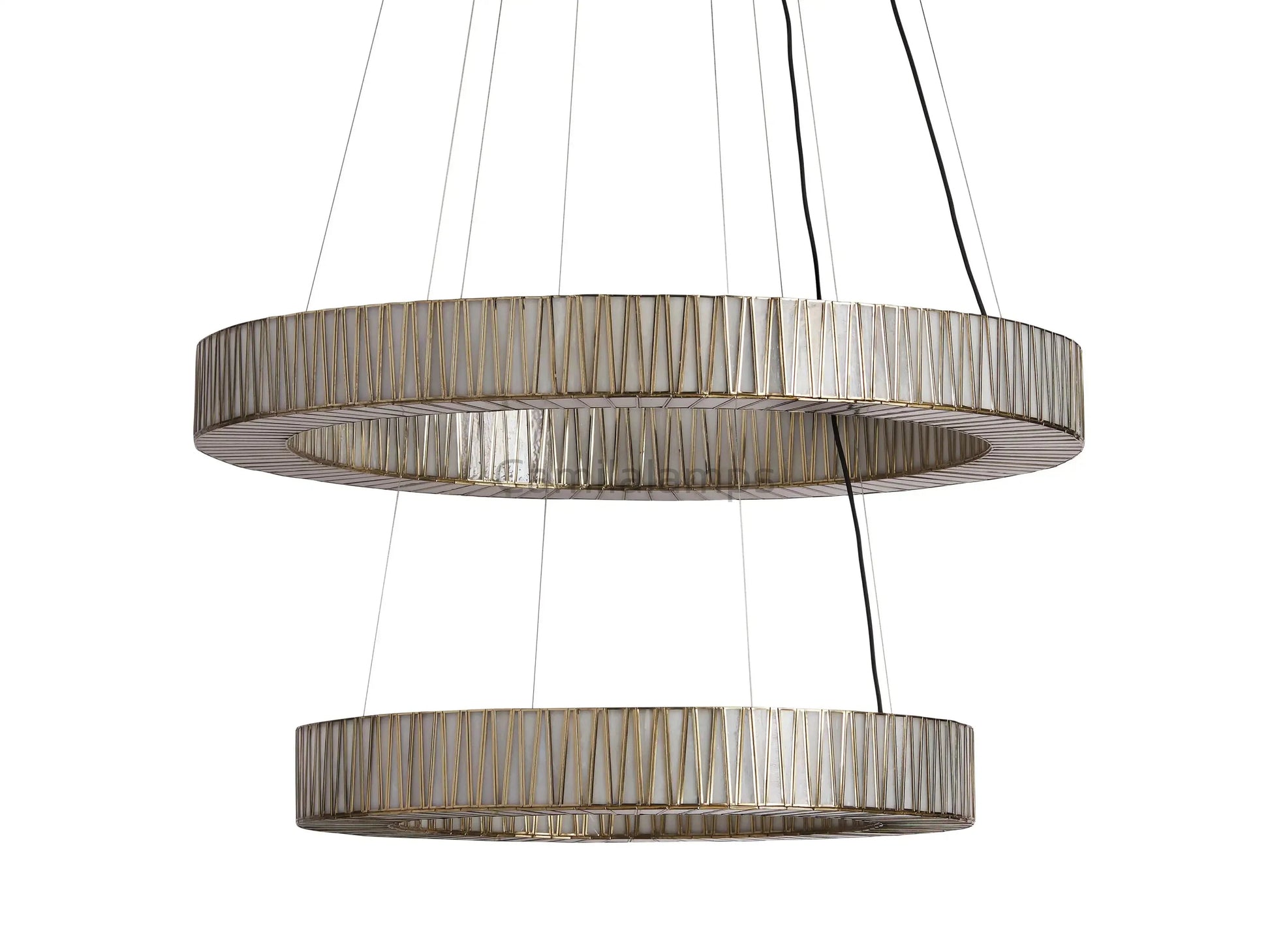 Junet 2 - Tier Round Chandelier 47.25"W 60"W - Camilalamps - jun47-11