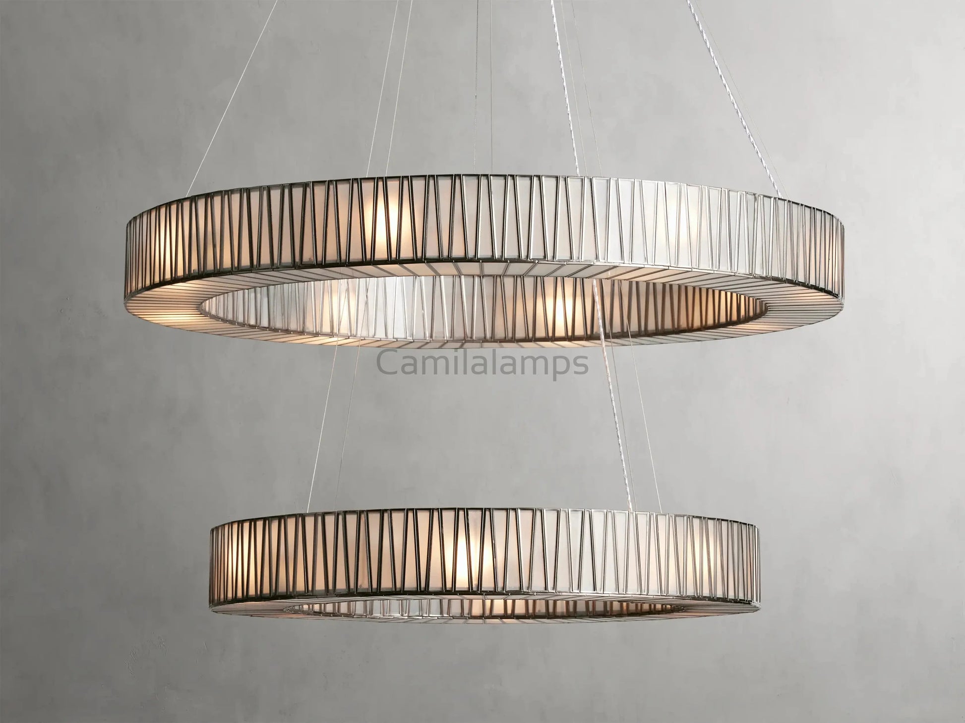 Junet 2 - Tier Round Chandelier 47.25"W 60"W - Camilalamps - jun47-12