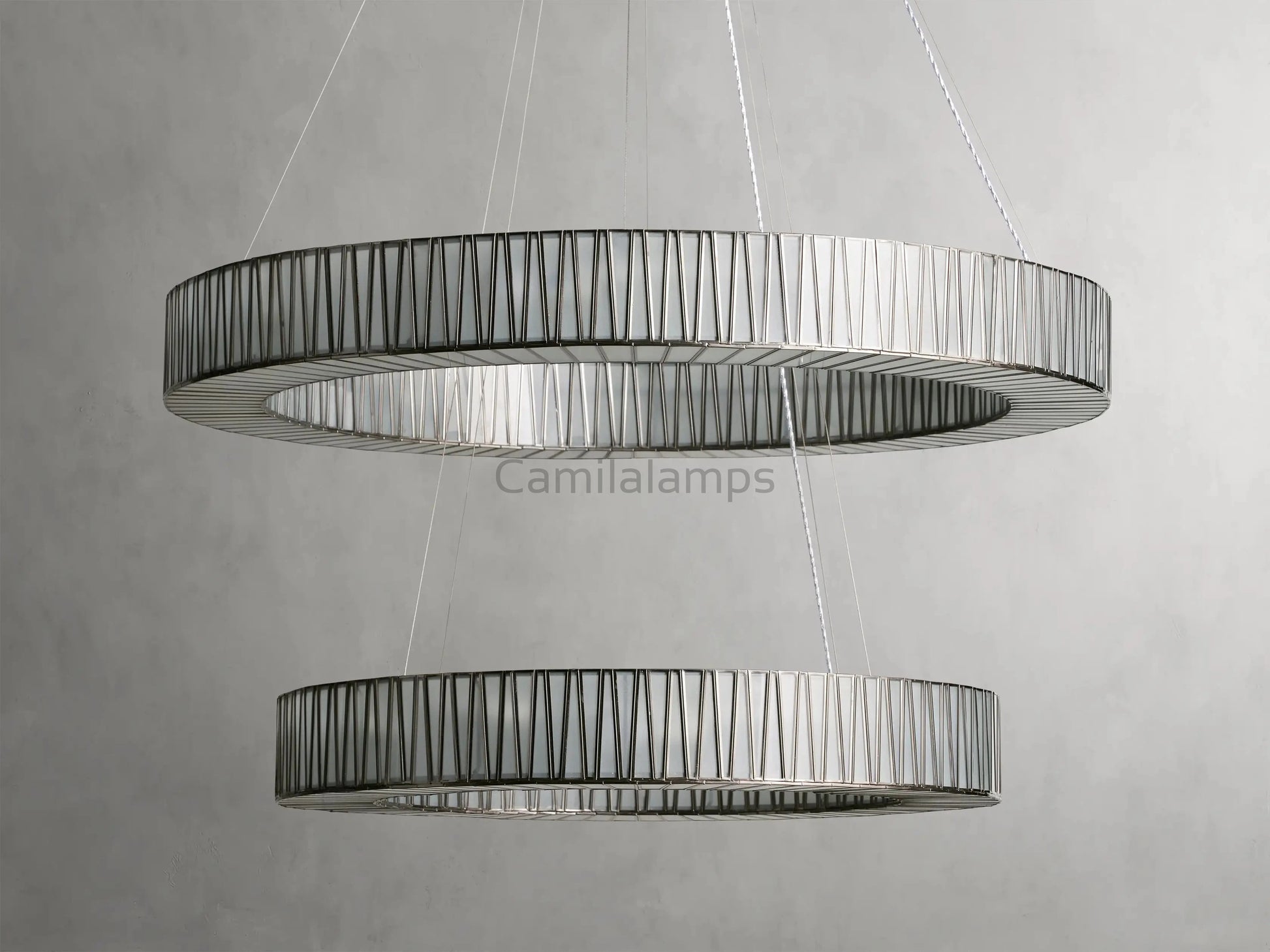 Junet 2 - Tier Round Chandelier 47.25"W 60"W - Camilalamps - jun47 - 2