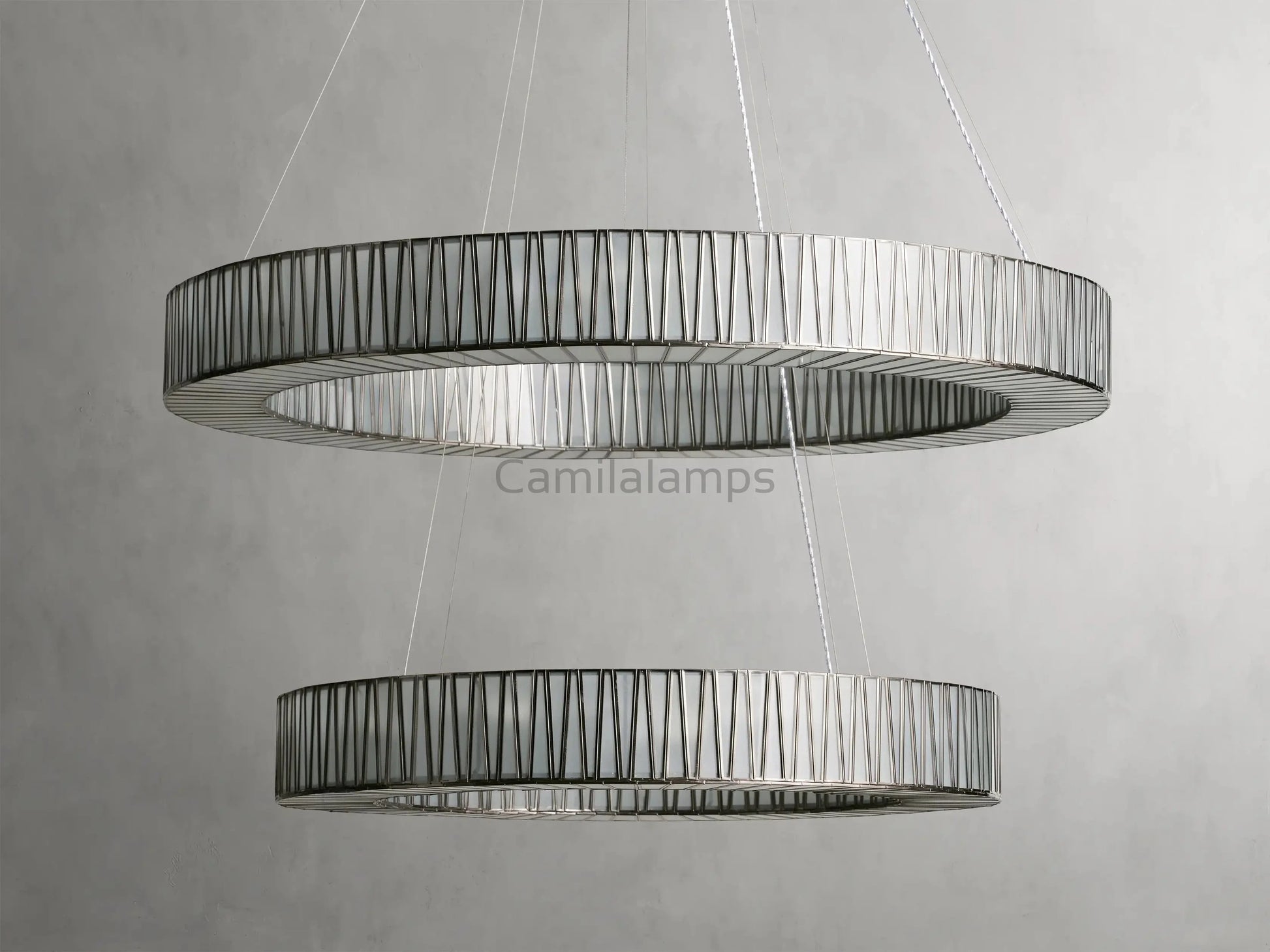Junet 2 - Tier Round Chandelier 47.25"W 60"W - Camilalamps - jun47-12