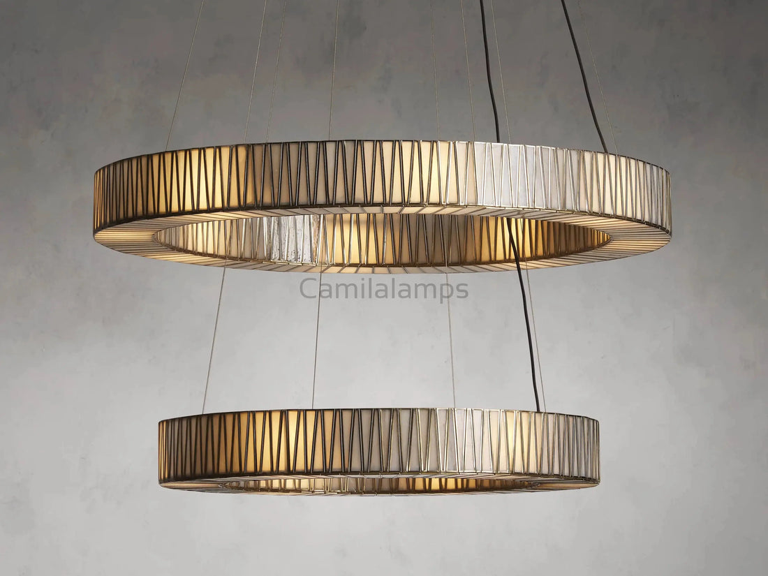 Junet 2 - Tier Round Chandelier 47.25"W 60"W - Camilalamps - jun47-11