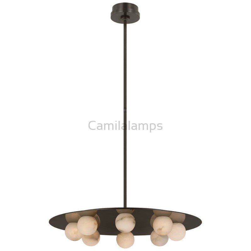 Kelly Wearstler Alabaster Pertica 24" Eight Light Chandelier - Camilalamps - CA - AL2024 - C2420