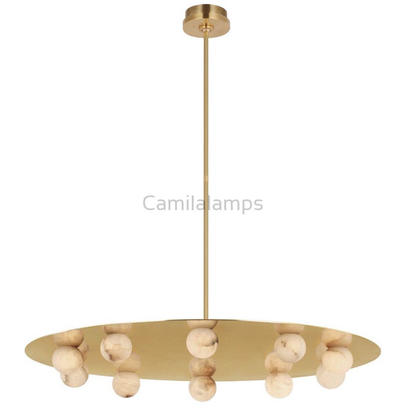 Kelly Wearstler Alabaster Pertica 36" Ten Light Chandelier - Camilalamps - Ca-1aL2024-1C2304