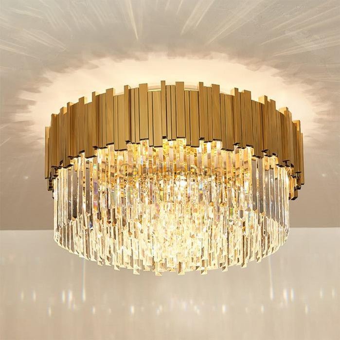 Kiera Flush Mount Crystal Chandelier - Camilalamps - CAM1735