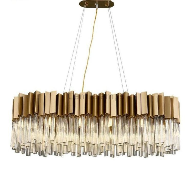 Kubica Oval Crystal Chandelier - Camilalamps - CA - A - 634