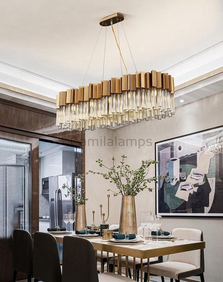 Kubica Oval Crystal Chandelier - Camilalamps - Ca-1a-1634
