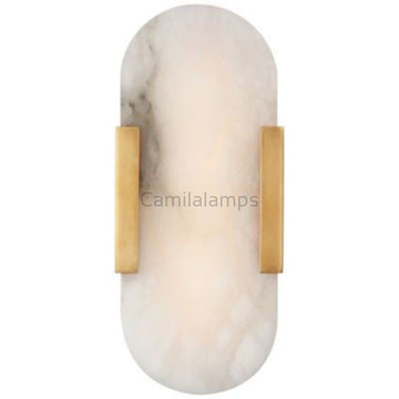 Melang Lowell Elongated Alabaster Wall Sconce 10"