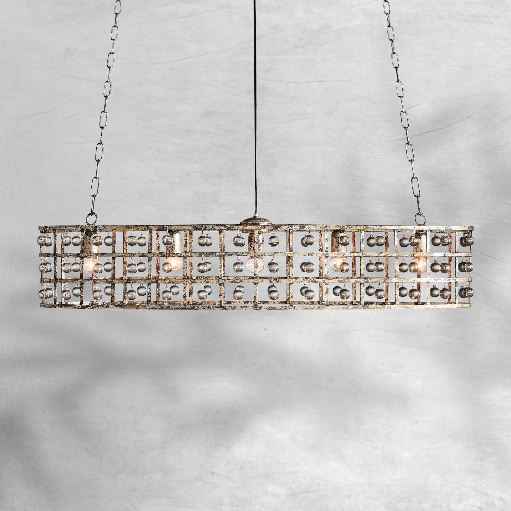 La Cage 5 - Light Oval Chandelier - Camilalamps - CA - 636H412