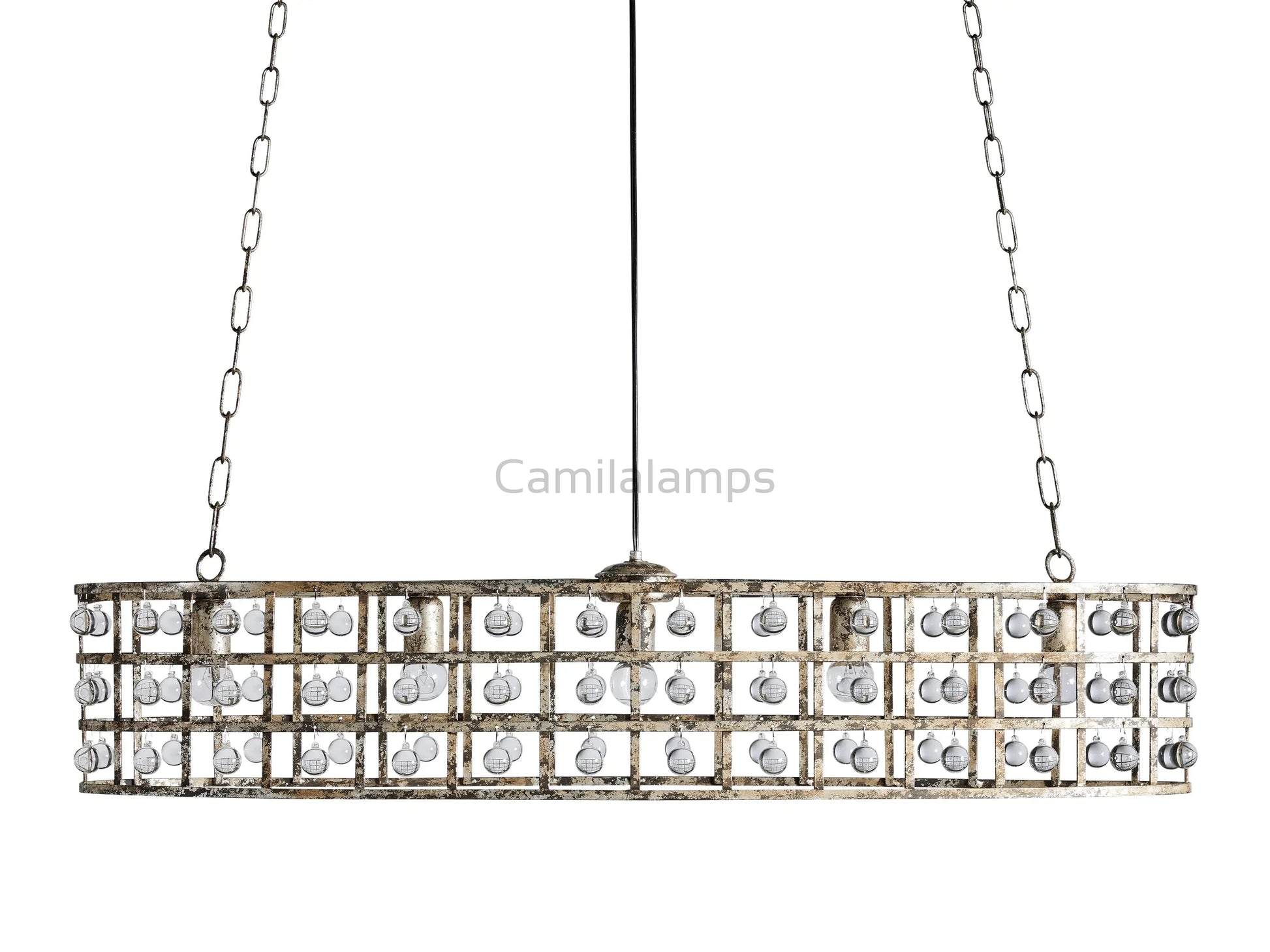 La Cage 5 - Light Oval Chandelier - Camilalamps - CA - 636H412