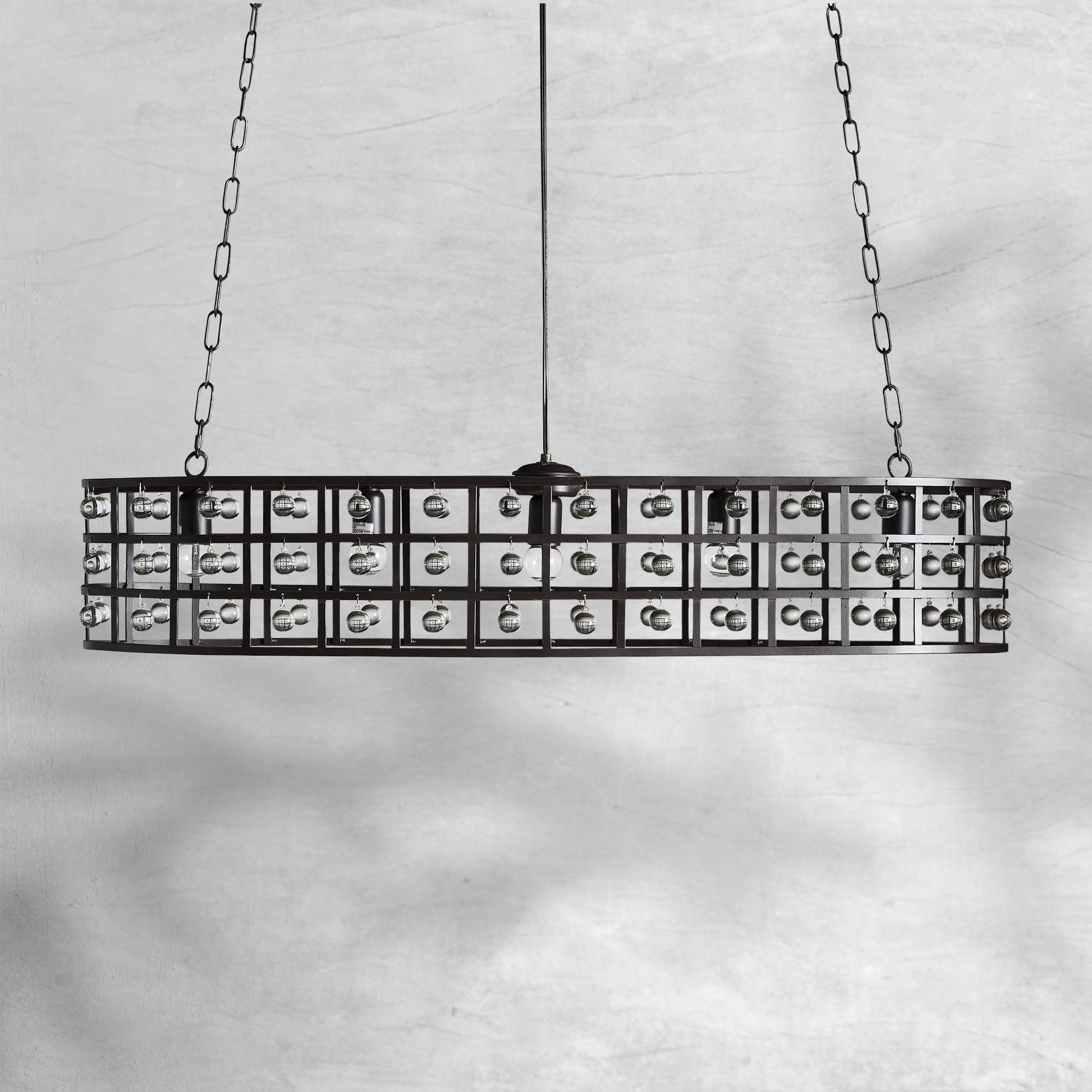 La Cage 5 - Light Oval Chandelier - Camilalamps - CA - 636H412