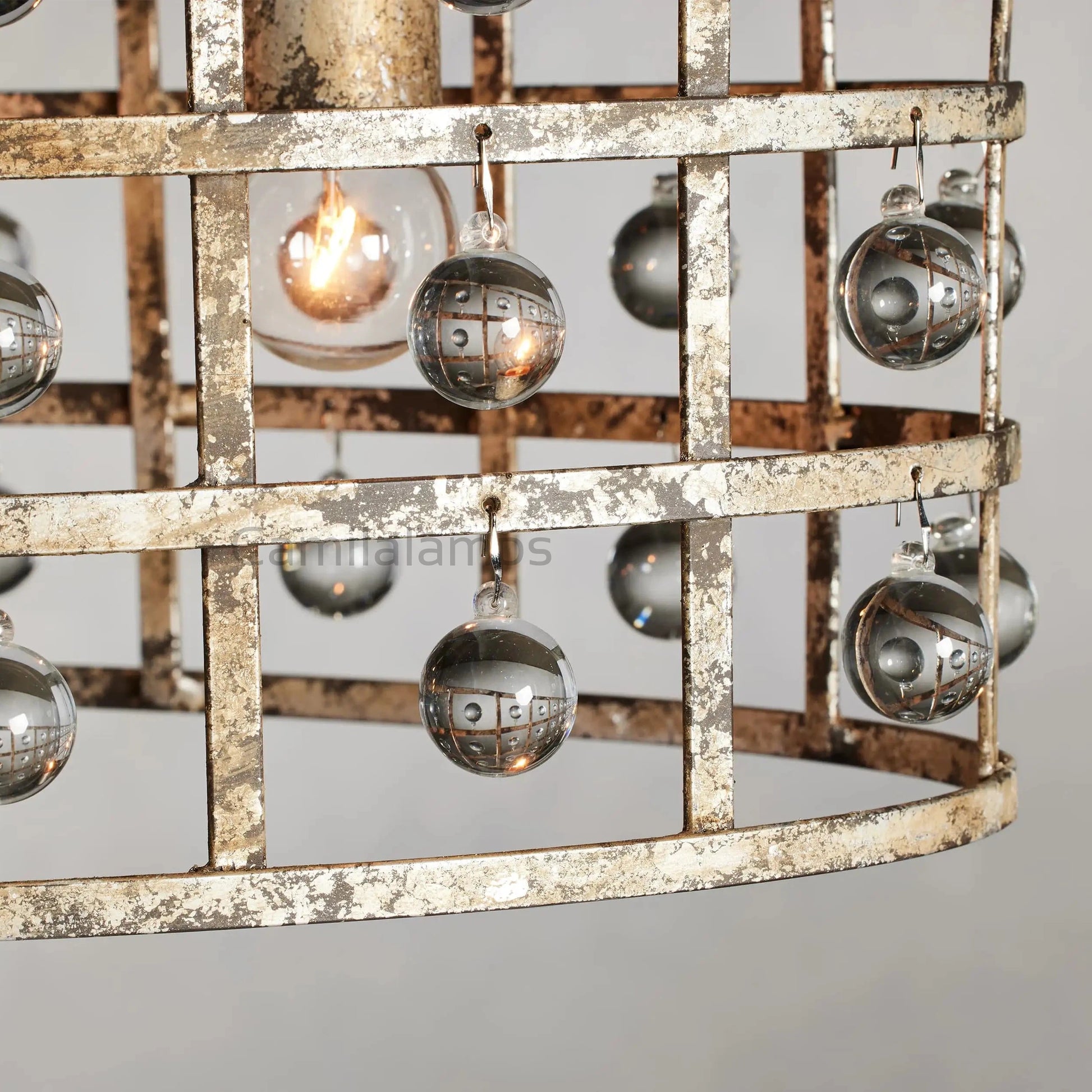 La Cage 5 - Light Oval Chandelier - Camilalamps - CA - 636H412