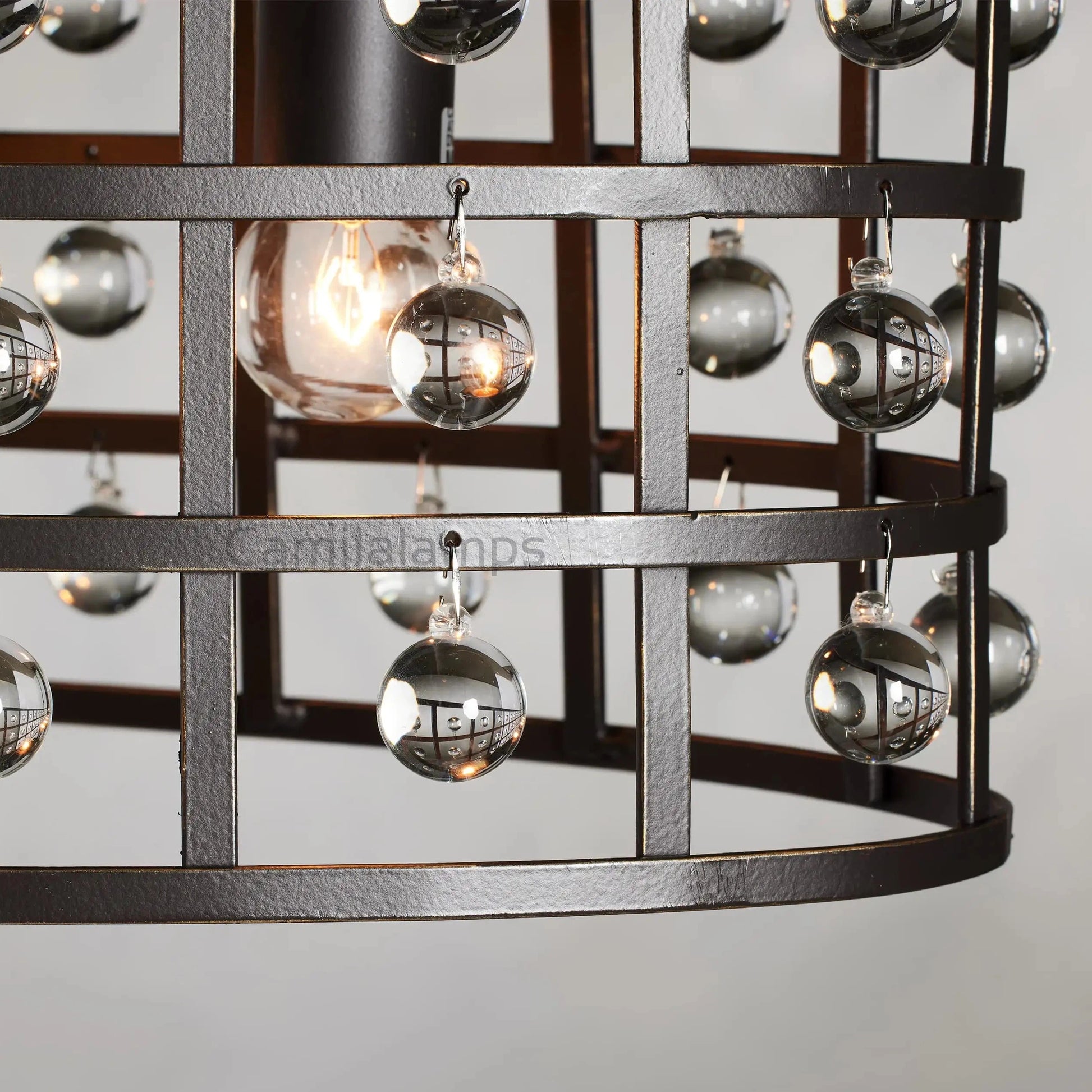 La Cage 5 - Light Oval Chandelier - Camilalamps - CA - 636H412