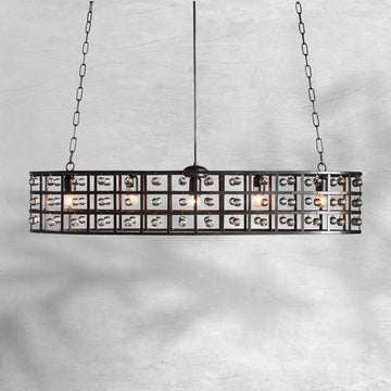 La Cage 5 - Light Oval Chandelier - Camilalamps - CA - 636H412