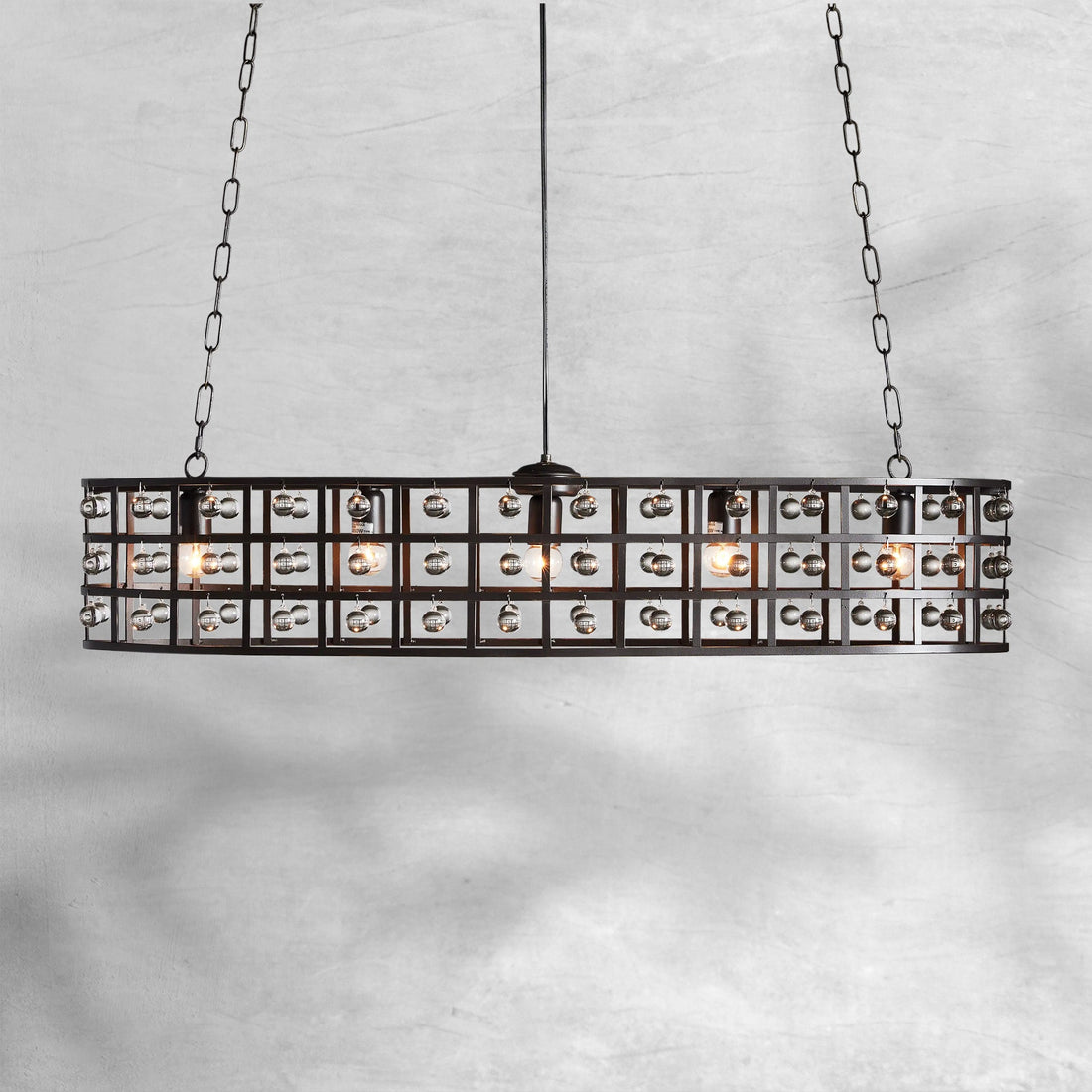 La Cage 5 - Light Oval Chandelier - Camilalamps - Ca-1636H413