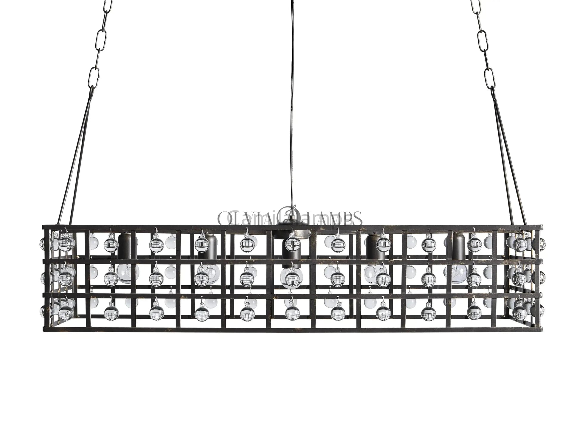 La Cage Rectangular Chandelier - Camilalamps - CA - 636H140