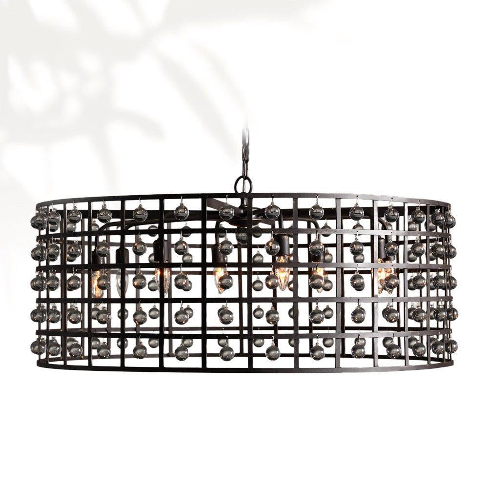La Cage Round Chandelier 6/8/12 Light - Camilalamps - Ca-1636H153