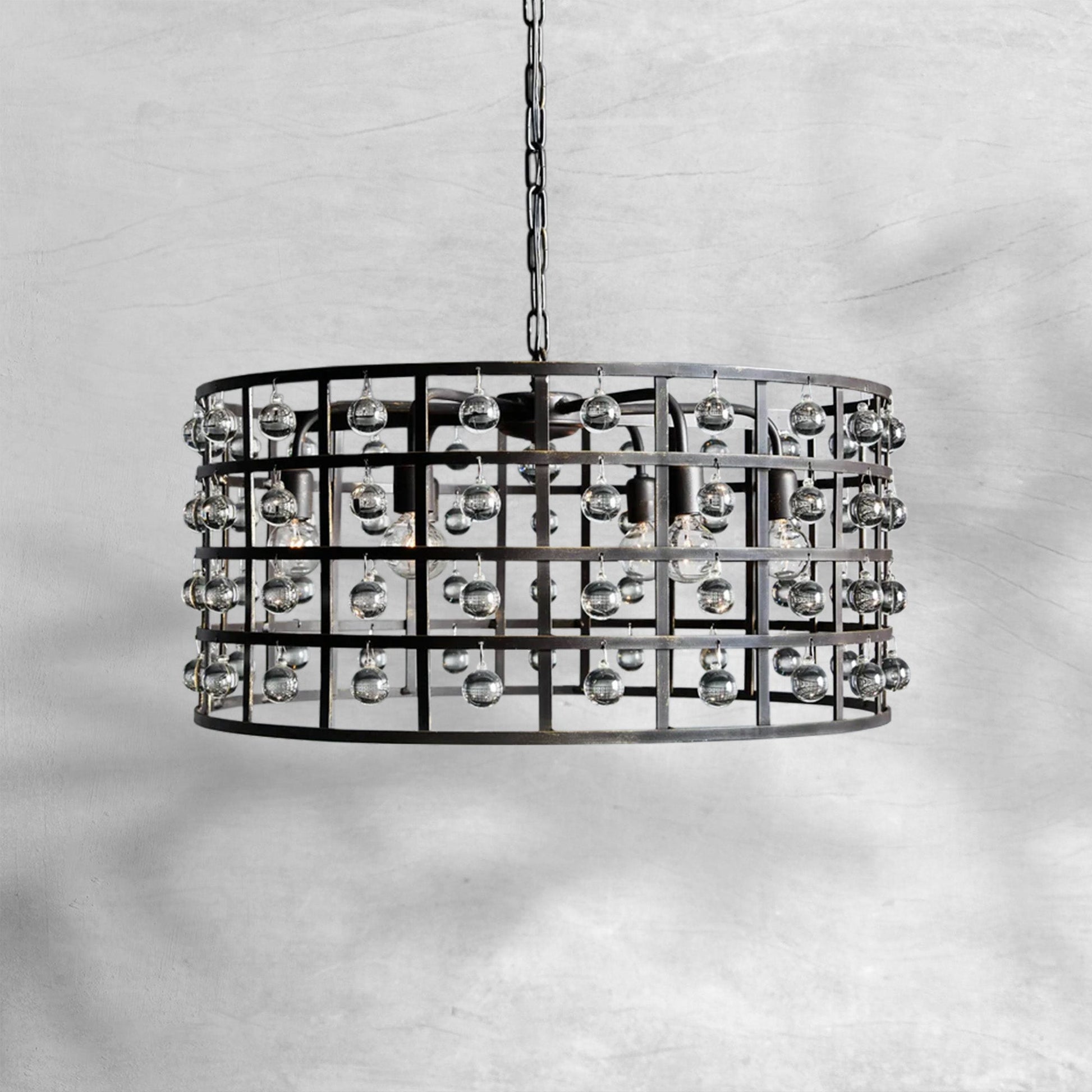 La Cage Round Chandelier 6/8/12 Light - Camilalamps - Ca-1636H411