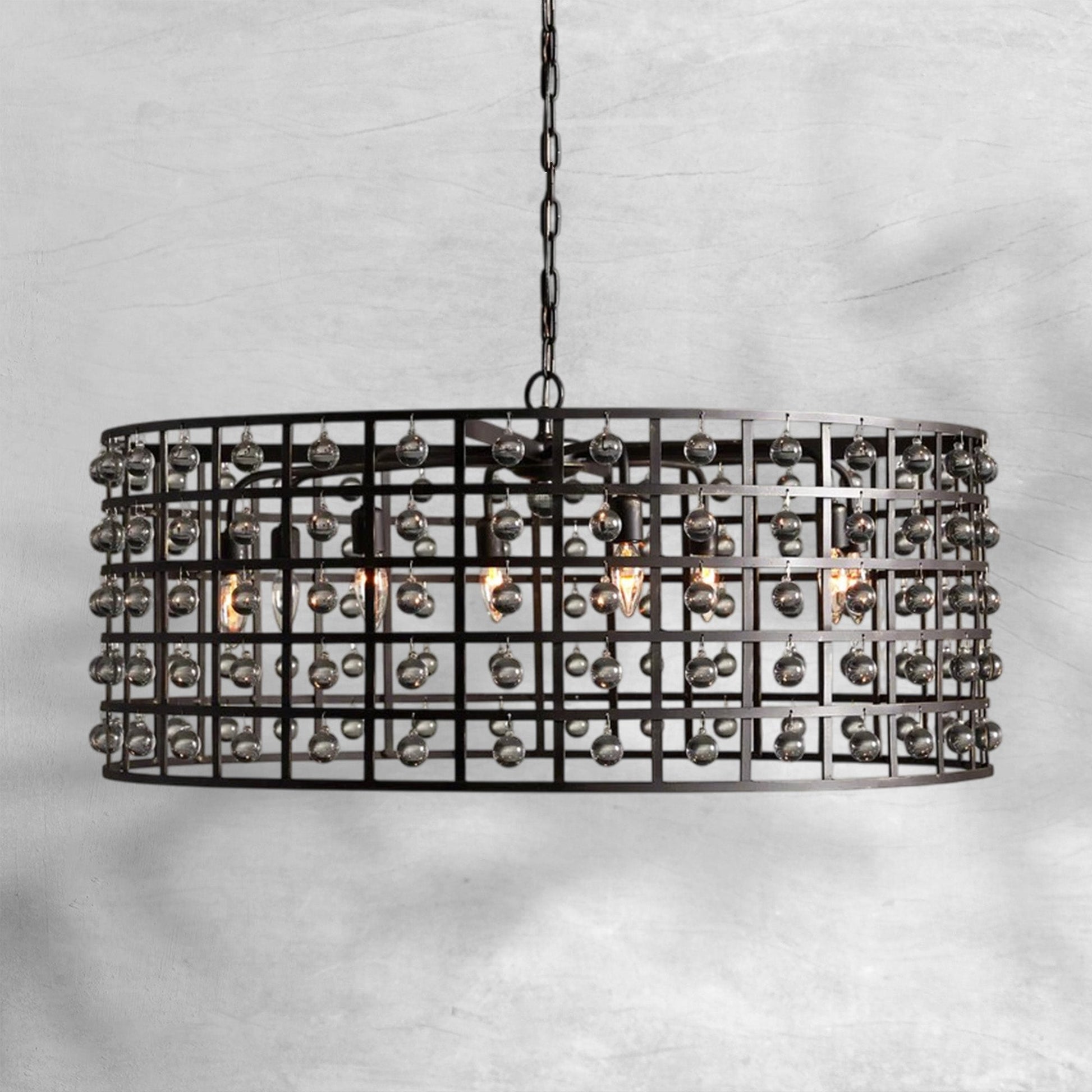La Cage Round Chandelier 6/8/12 Light - Camilalamps - Ca-1636H411