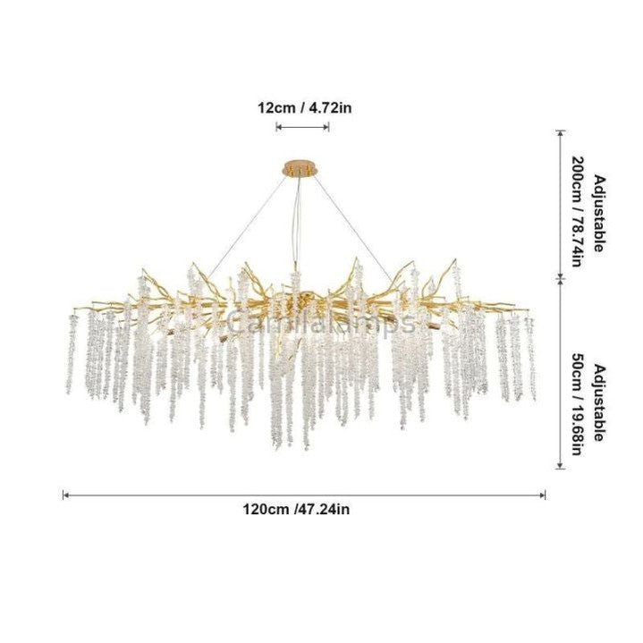 Lacuna white branch chandelier - Camilalamps - CA - LA2023 - C1344
