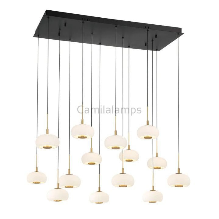Lanterns 14 Light Rectangular LED Chanderlier - Camilalamps - CA - FL2024 - C3410