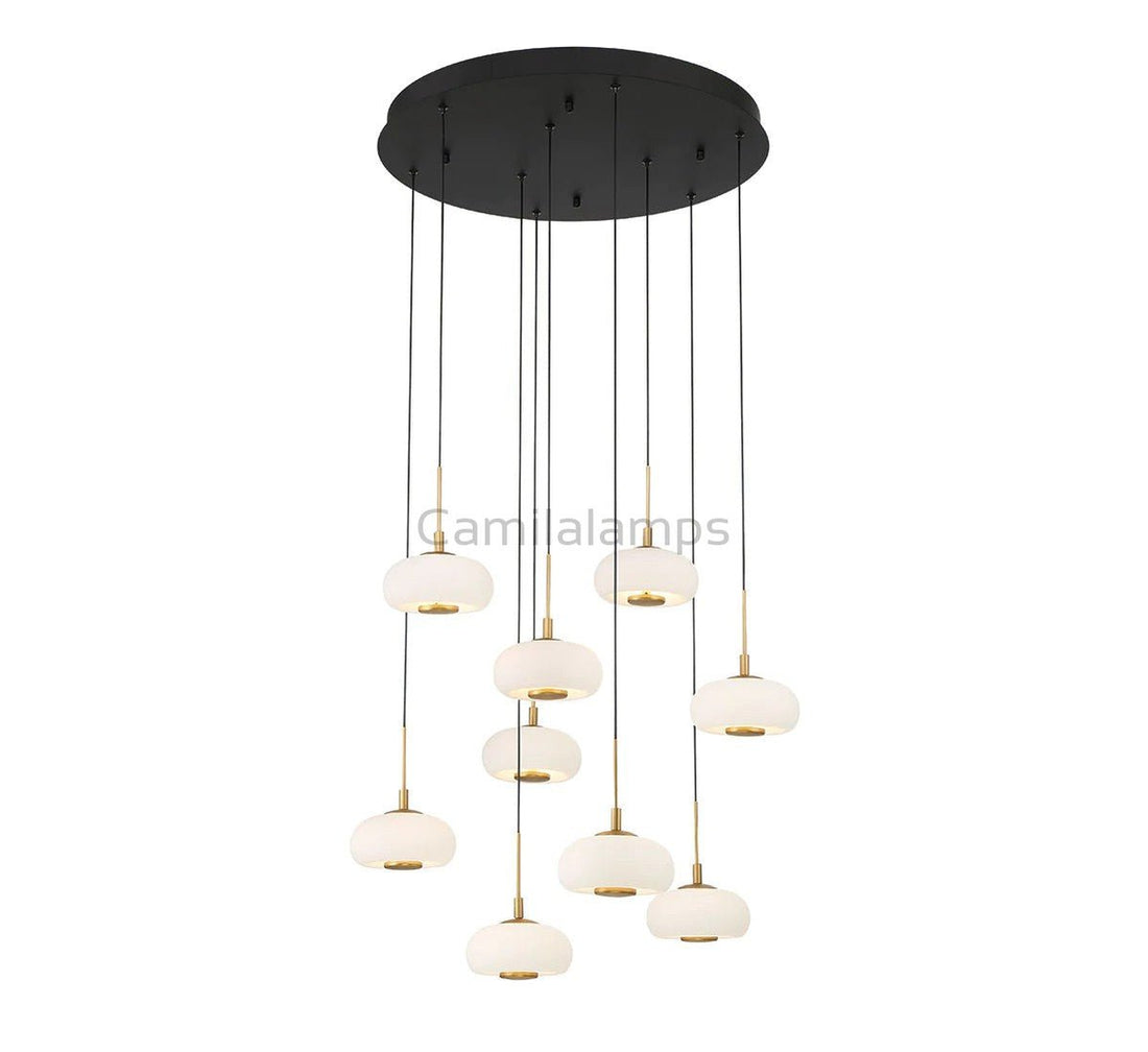 Lanterns 9 Light Round LED Chanderlier - Camilalamps - CA - FL2024 - C3396