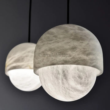 Larry Alabaster Island Pendant Light, Alabaster Pendant Lamp Besides Bed - Camilalamps - CA - 0059